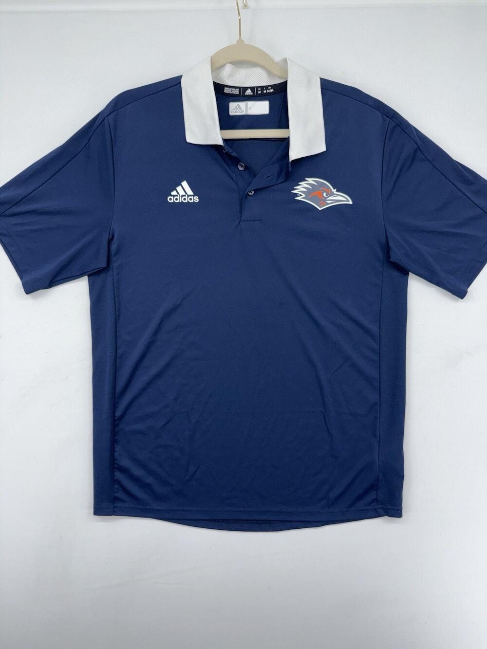Adidas Climalite Mens Blue UTSA Roadrunners Short Sleeve Polo Shirt Medium